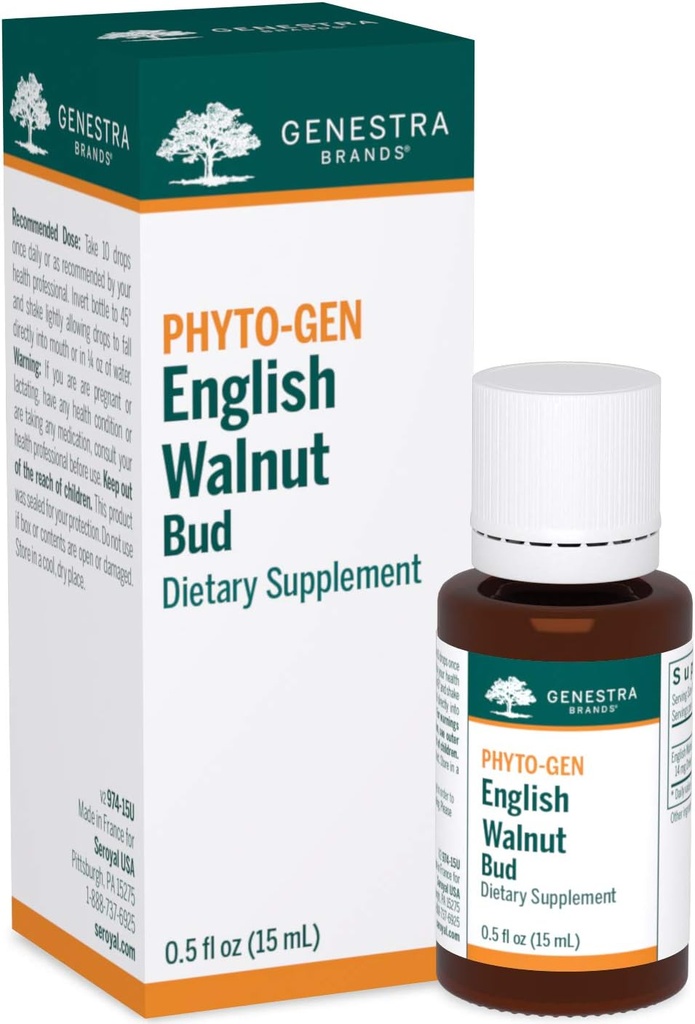 Genestra Brands English Walnut Bud | Herbal Supplement | 0,5 fl. oz.