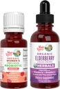 MaryRuth Organics Precision Probiyotik for Women (Raspberry) & Elderberry Drops (Blueberry) | USDA Organik | Gut Health, Immunity, & General Wellness | Vegan, Non-GMO, Gluten Free