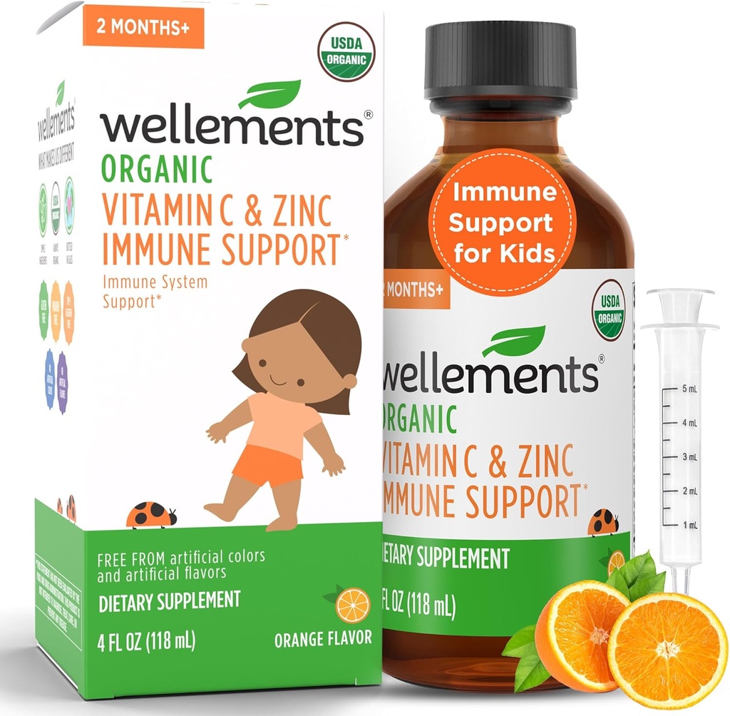 Wellements Organic Vitamin C & Zinc Immune Support* Συμπλήρωμα για Παιδιά 2 Μήνες+ 