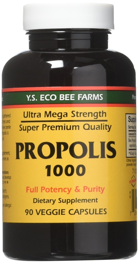 YS Eco Bee Αγροκτήματα Πρόπολη 1000 - 90 Count (Pack of 3)