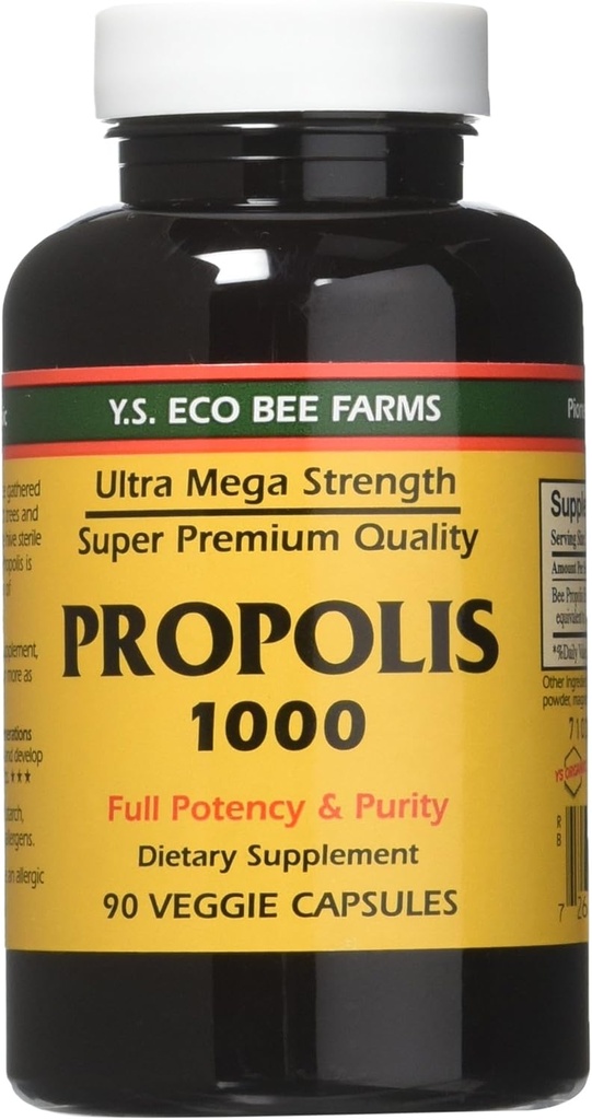 YS Eco Bee Farms Propolis 1000 - 90 Kont (Pack of 3)