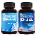 BioEmblem Triple Magnezyum Kompleksi ve Antarktika Krill Oil, Uyku ve Beyin Sağlığı, Kalp ve Ortak Sağlık, Kardiovasküler Sağlık'ı teşvik eder ve Rahatlamaları Destekler
