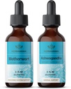 HERBAMAMA Herbal Liquid Drops Kit - Motherwort Extract & Ashwagandha Tincture 2 fl oz - Vegan, Non-GMO, Sugar & Alkol-Free - 2 Pack