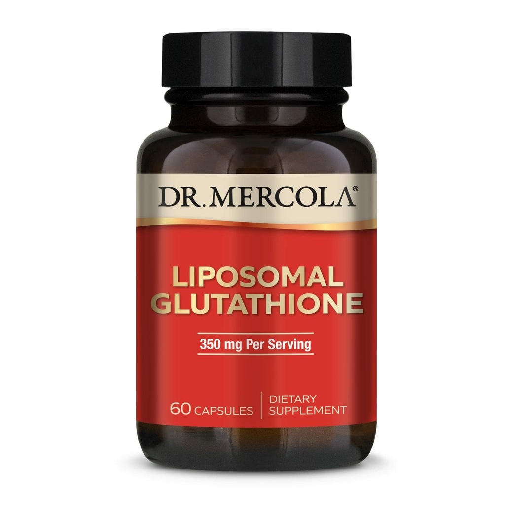Dr. Mercola Liposomal Glutathione - Servis başına 350 mg - Destekler Enerji Üretimi - Yüksek Aborpsiyon - Non-GMO, Gluten-Free & Soy-Free - 60 Capsules (30 hizmet)