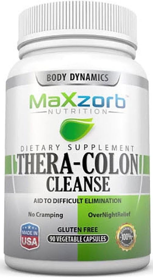 MaXzorb Beslenme Maxzorb Thera-Colon Cleanse: Bir Sağlıkçı için Korkunç Bir Destek, Dengeli Yaşam Tarzı - 90 Capsules
