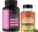 Fat Burn Gummies ve Supplement Women | Tamam Kilo kaybı Yeşil Çay ve Raspberry Ketones ile Destek | Appetite Suppressant, Metabolism ATM, & Belly Fat Ayarlar | 60 Gummies & 120 Pills