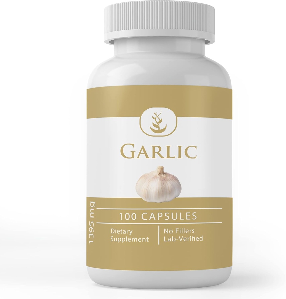 Pure Original Ingredients Garlic Capsules, (100 Capsules) Always Pure, No Additives Or Fillers, Lab Verified