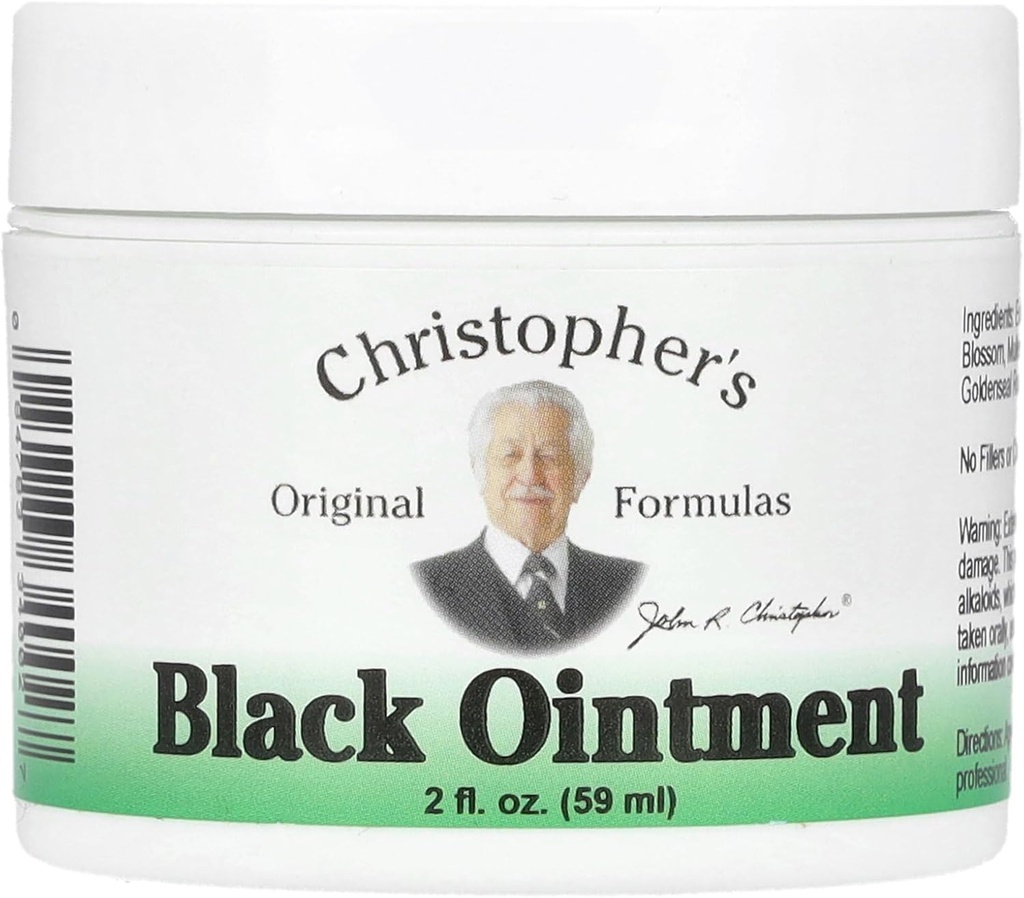 Christopher's Original Formulas Black Drawing Ointment, Natural Herbal Drawing Salve Ointment, 2 ozzment