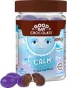 Yetişkinler için iyi Day Chocolate Natural Calming Supplement, Camomile, Theanine, Magnezyum, Fair Trade and Non-GMO Chocolate, 50 Adets