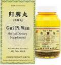 GUI-Pi Wan Herbal Supplement Pill 480 Ct (60 Hizmet, Ekonomi Boyutu) - Spleen Support için Geleneksel Çin Formula