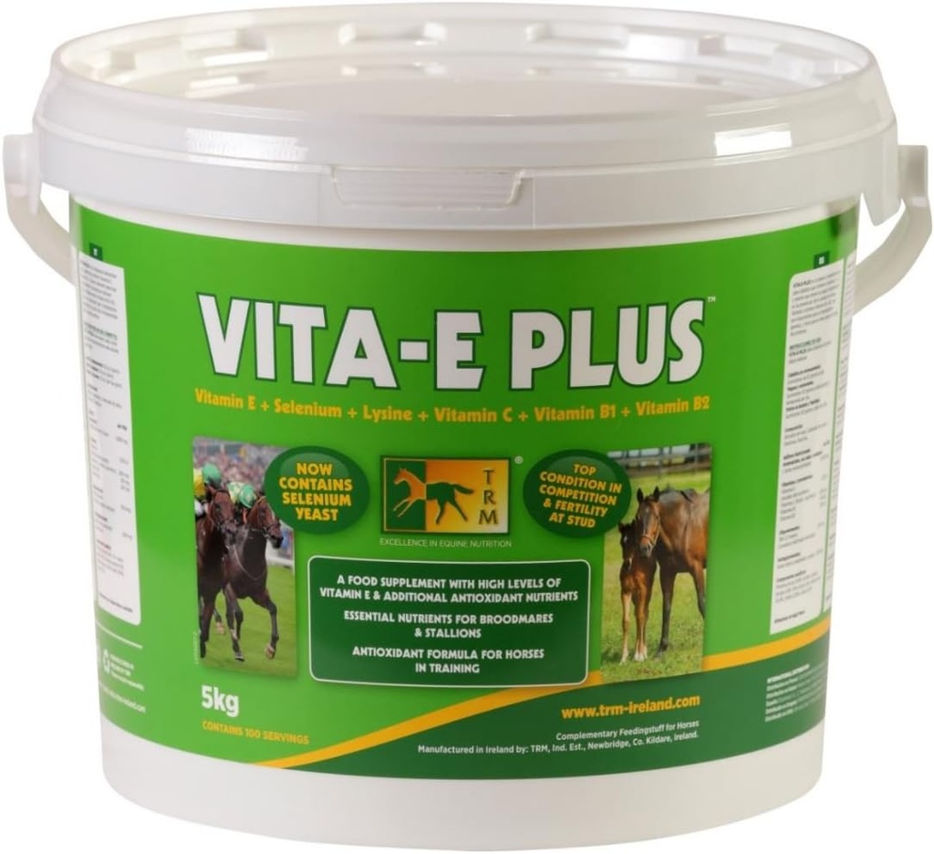 TRM Vita-E Plus Equine Horse Feed Supplement | Vitamin E ve Antioksis - 11 lb (5kg) - 11 lb