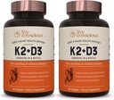 D3 Supplement | Bone & Heart Health Support ile Canlı Bilinçli Vitamin K2 MK7 - Patentli Vitamin K & D3 5000 IU (2-Pack)