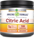 Amazing Formulas Citric Acid Toz Supplement | 1 Gram | Unflavored | Non-GMO | Gluten-Free | Made in USA (1 Pack, 100 Grams)