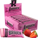 Braven Bar Strawberry Energy Bars (1.59 oz, 20'nin Paketi) – 5g Protein ile Enerji Chews – Koşu, Yürüyüş ve Spor için Enerji Atıştırıcıları – Sustained Energy Boost için Gluten Free Snacks