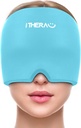 ITHERAU Migraine Relief Cap, Soothing Headache Hat, Gel Buz Paketi Sıcak ve Soğuk Terapi ile yuvarlandı, Sinus için Baş Ağrısı, Puffy Eyes, Ger ve Stres Yardımı Blue