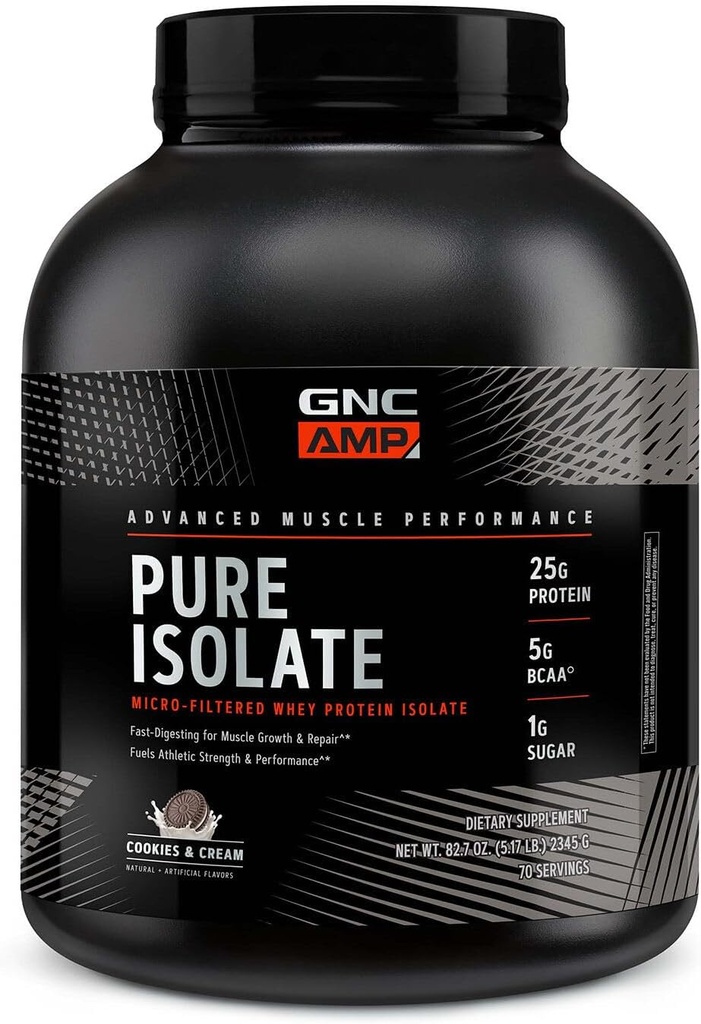 GNC AMP Pure Isolate Whey Protein - Cookies & Cream (70 μερίδες)