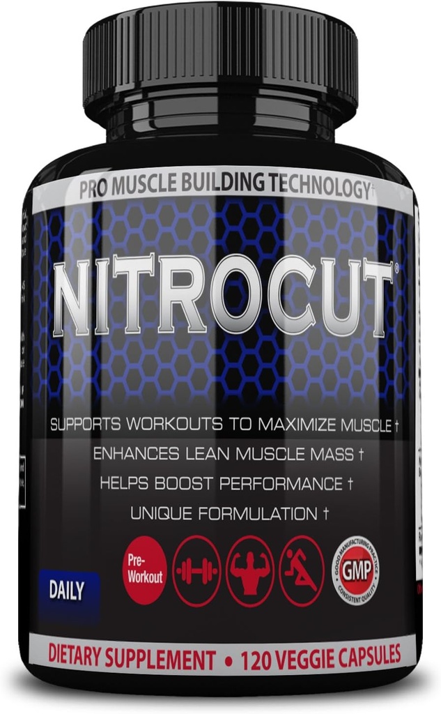 Pre Workout Supplement -120 Capsules - Nitrik Oksit Supplements - l arginine - l citrulline - Premium Malzemeler - Kan Akışını artırmak - Kas Büyümesi
