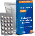 HISTAsolv Extra Strength DAO Enzyme Supplement for Histamine Food Inανεκτικό - Eases Digestive Disfort - Πατενταρισμένη τεχνολογία - Made in Austria - 30 Pack