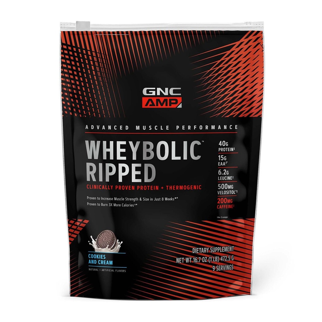 GNC AMP Wheybolic Ripped - Cookies and Cream (9 Servings)