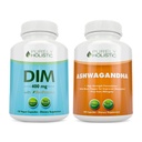 Safly Holistic Dim 400 mg & Bioperine + Organik Ashwagandha 1300 mg - 330 Vegan Capsules - ABD'de Gerçekleştirilmiş
