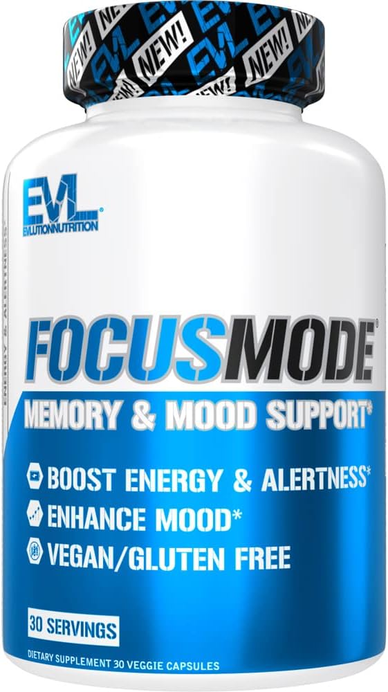 Yetişkinler için Zihinsel Enerji ve Odak Supplement - Nootropics Beyin Desteği Caffeine L Theanine Alfa GPC ve Huperzine A Nutrition Focus Pills for Sustained Peak Performance