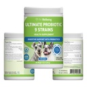 Pet Wellence Ultimate Probiyotik 9 Strains for Dogs & Cats - Gut Microbiome ve Digestion, Immune System Care, Urinary Tract Health, FOS, 2.5 Milyar CFU - 11.29 oz (320 g) Toz
