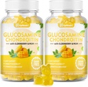 Sugar Free Glucosamine Chondroitin Gummies, Extra Strength 1500mg Glucosamine with Chondroitin MSM & Elderberry & Turmeric, Joint Support Supplement for Men & Women Move Free Joint Health