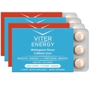 Viter Energy Caffeinated Gum 60 mg Caffeine, B Vitamins, Guarana, Sugar Free. (Variety, 12parça, 4 Pack)
