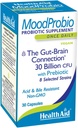 HealthAid MoodProbio 30 Ct, 30 δισεκατομμύρια CFU με προβιοτικά, 8 Επιλεγμένα στεφάνες, μία φορά την ημέρα, οξύ & Bile ανθεκτικό, γλουτένη, γαλακτοκομικά, και GMO δωρεάν, Vegan