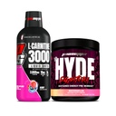 PROSUPPS L-Καρνιτίνη 3000 Διεγερτικές Δωρεάν Υγρές Σφηνές (31 σέρβις, μούρο) και ο κ. Hyde Signature Series Προ-Εργασία Ενεργειακό Ποτό σε σκόνη (30 σέρβις, Καρπούζι) Bundle