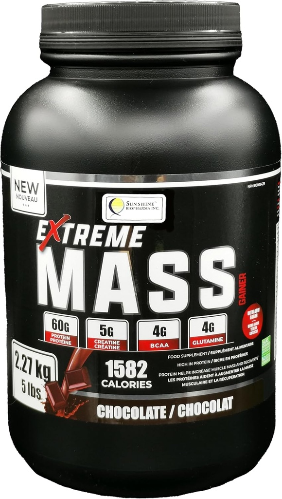 Extreme Mass Winer Muscle Builder, 5 lbs (2.27 kg) Low Sugar high Calories for Intense Workouts