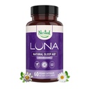 Nested Naturals Luna Sleep Aid - Doğal Kaynaklanmış Malzemeler ile Yetişkinler için Doğal Uyku Pilleri - Valerian Root, Melatonin, Chamomile, Lemon Balm ve Daha Fazla - 60 Vegan Capsules