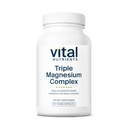 Vital Nutrients Triple Magnezyum Kompleksi | Vegan Glycinate, Malate & Hoffman 250mg | Stres, Kas, Kalp, Bone Support | 90 Capsules