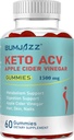 Keto ACV Gummies Apple Cider Vinegar Keto Supplements - Gluten-Free - Erkekler ve Kadınlar için Formula - 1500 mg - 60 sayı Sayısı
