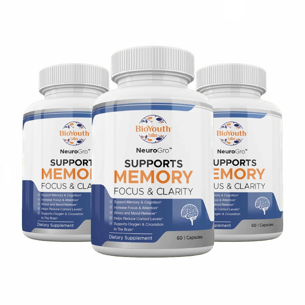 Labs Natural Brain Health Συμπληρώματα για Ενήλικες,180 Κάψουλες - Nutritious Blend του Bacopa Monnieri, Ginkgo biloba, Melissa Officinalis & Citicoline για την εγκεφαλική εστίαση & μνήμη