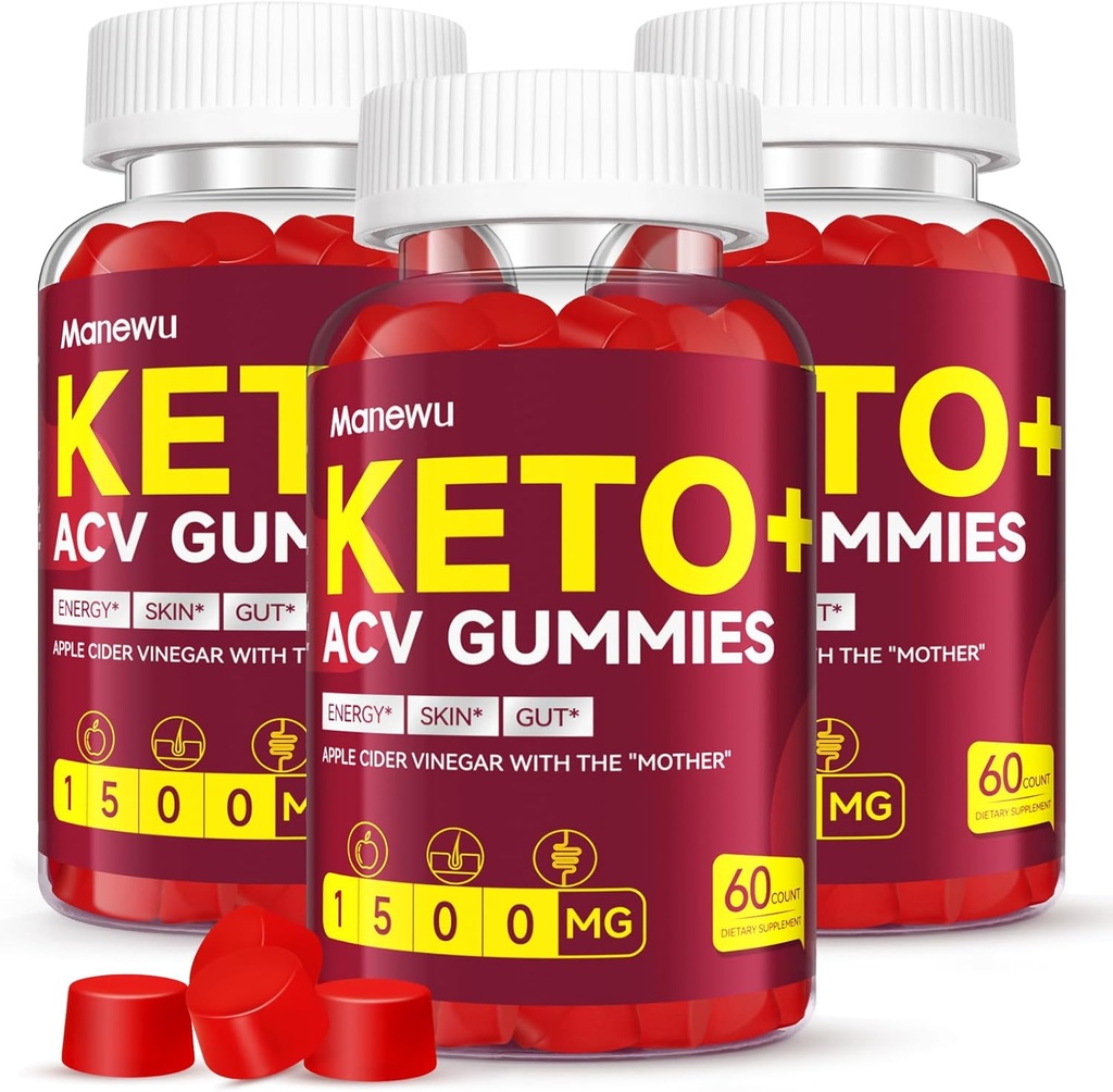 Keto ACV Gummies - 1500mg μηλίτη μηλίτη με μητρικό - Vegan, μη GMO, Organic μηλίτη μηλίτη για γυναίκες Άνδρες, Detox & Cleanse, 3 Pack