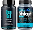 Premium Stem Hücre 1000 mg (120Ct) & Shilajit Supplement 10.000 mg (60Ct) | Vitality ATM Pack | Boosts Immunity & Energy | Natural Antiaging & Longevity | Spirulina, Chlorella & Mineral Ekstraksiyon (1)