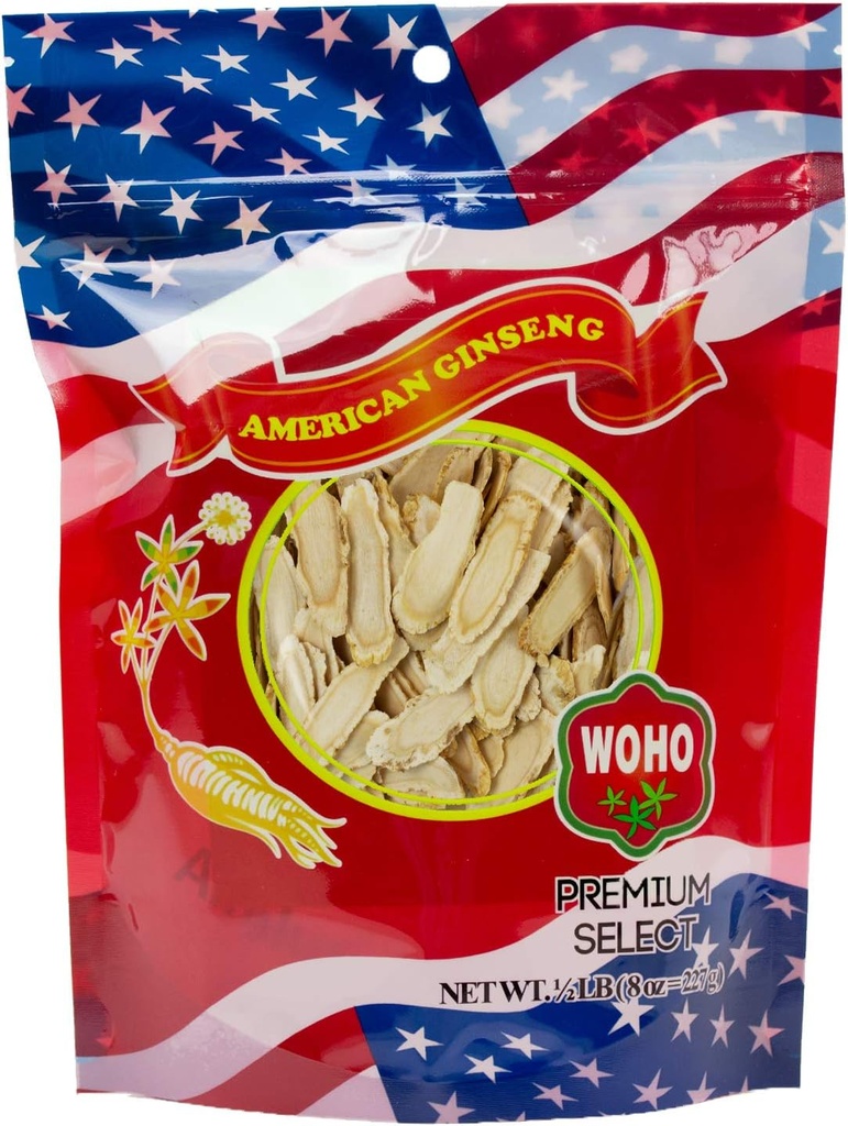 WOHO αμερικανική Ginseng #127.8 μεγάλη τσάντα φέτα 8oz