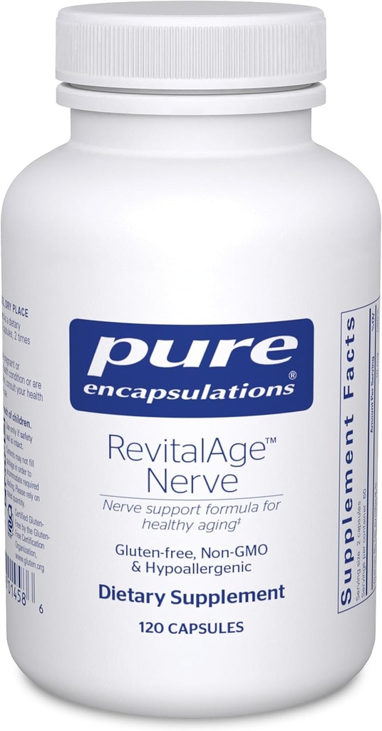 Pure Encapsulations Revita-Age Nerve | Gelişmiş Kartiovascular, Metabolic ve Nörobildik Destek | 120 Capsules