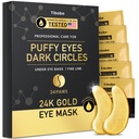 Eye Patches (24 Pairs) - 24K Altın Göz Maskeleri Abundant Collagen | Diminish Dark Circles ve Puffiness | Anti-Aging, Smooth Fine Line, Nourish Skin - Women Skin Care