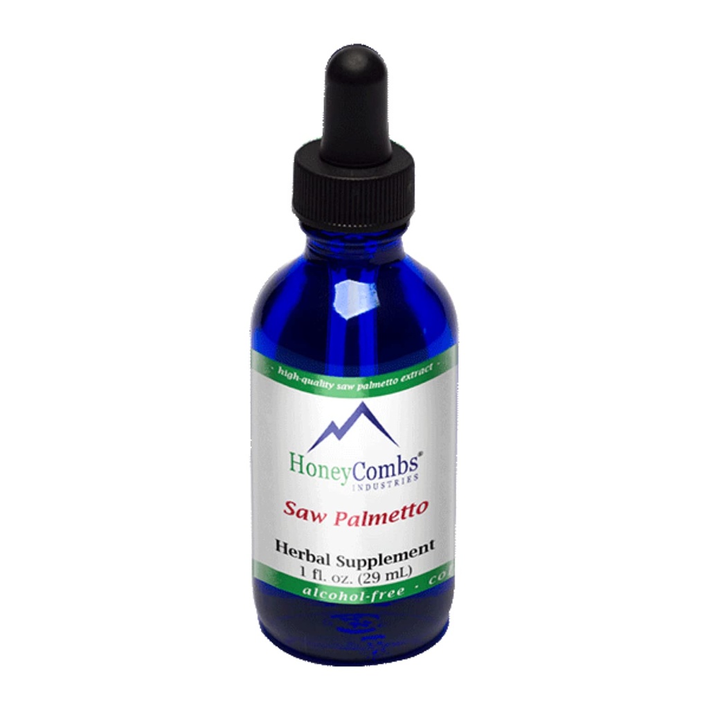 HoneyCombs Saw Palmetto Extract – βοτανικό συμπλήρωμα υποστηρίζει την ουρική και αναπαραγωγική υγεία για άνδρες και γυναίκες – Χωρίς αλκοόλ, κρύο πιέστε πριονισμένο Palmetto υγρό εκχύλισμα, 1 fl Oz