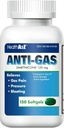 HealthA2Z® Gas Relief Simethicone | 125 mg | Stomach Discomfort and Gas | Anti Flatulence | Relieves Gas Fast and Bloating (150 Counts (Pack of 1)