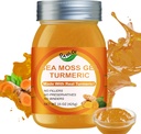 İrlandalı Deniz Moss Gel Raw Organik Deniz Moss, İrlandalı Moss,15OZ Doğal Deniz Moss Gel (Turmeric)