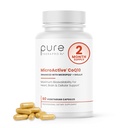 MicroActive CoQ10 MicroPQ + Shilajit "Sustained release" 60 Veg Caps | Bir Gün Klinik Dose | 2 Ay Supply | Vegan | Farm Grade