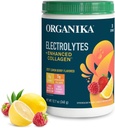 Kadınlar ve Erkekler için geliştirilmiş Collagen Toz ile Organik Elytes - 13 oz - Zesty Lemon Berry-Flavored Effervescent Electrolyte & Collagen Drink Mix - Deep Hydration, Mobility, Skin, Hair, & Nails