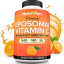 Nutrivein Premium Liposomal Vitamin C Supplement 1650mg - 180 Caps: Υψηλής Απορρόφησης Βιταμίνη C Κάψουλες για το σύνολο-Body Defenses & Γενική Ευζωία