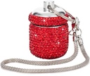 Μικρό κουτί χαρτοκιβωτίων Keychain χαριτωμένο μίνι χάπι Fob Fancy Pockets Pockets Container Vitamin Storage Organizer Keychain Kill θήκη κάτοχος για το συμπλήρωμα ιατρικής (κόκκινο)