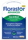Florastor Advanced Gas and Bloat Probiyotik, Digestive Enzymes and Botanicals, Plus Probiyotiks for Digestive Health, 30 Capsules