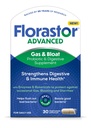 Florastor Advanced Gas and Bloat Probiyotik, Digestive Enzymes and Botanicals, Plus Probiyotiks for Digestive Health, 30 Capsules