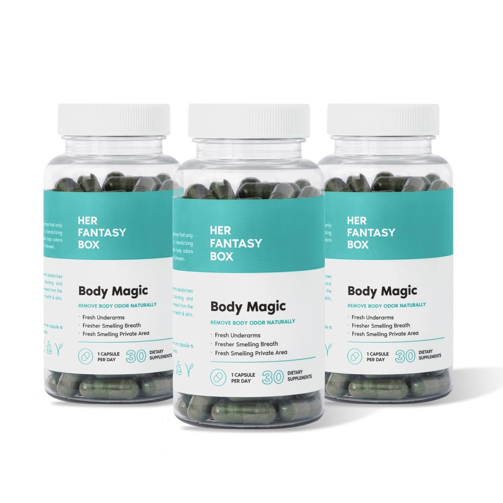 Fantasy Box | Body Magic | Chlorophyll Pill for Feminine Odor - 3 Pack